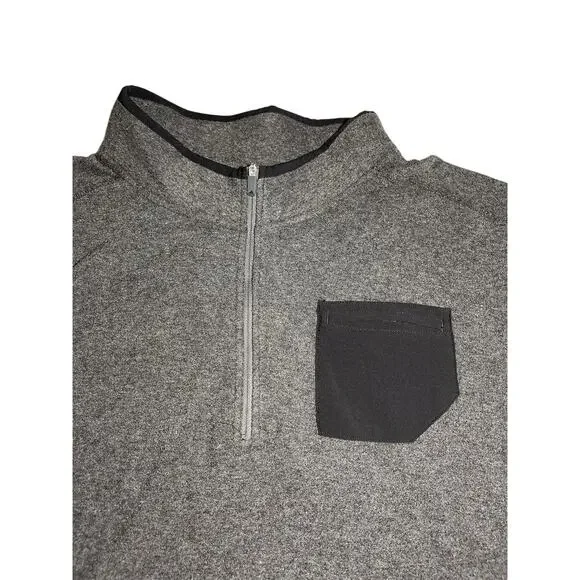ADIDAS Primegreen Men's 1/4 Grey Quarter-Zip Pullover Golf Pocket FLEECE Sz 3XLT - Picture 8 of 11